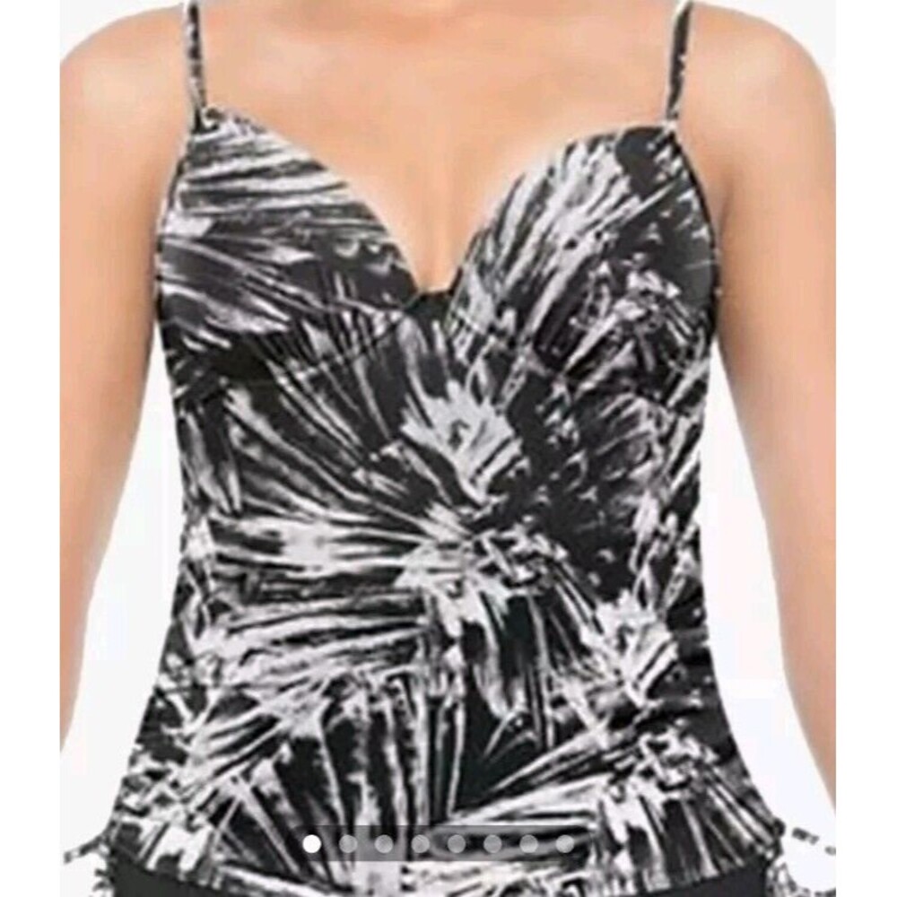 Spanx Love Your ASSETS Sara Blakely Push Up Underwire Tankini Swim Top Sz S NEW